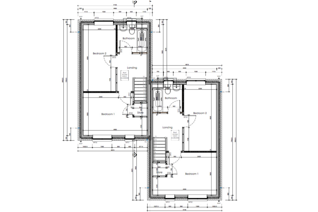 Type A Staggered first Floor Plan