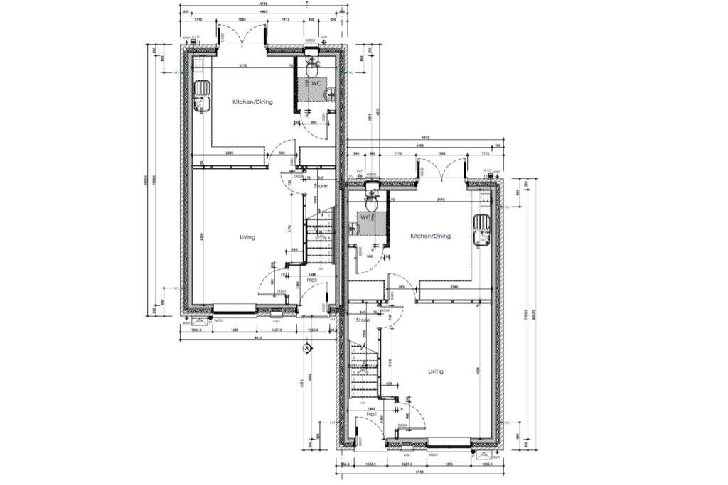 Type A Staggered Ground Floor Plan