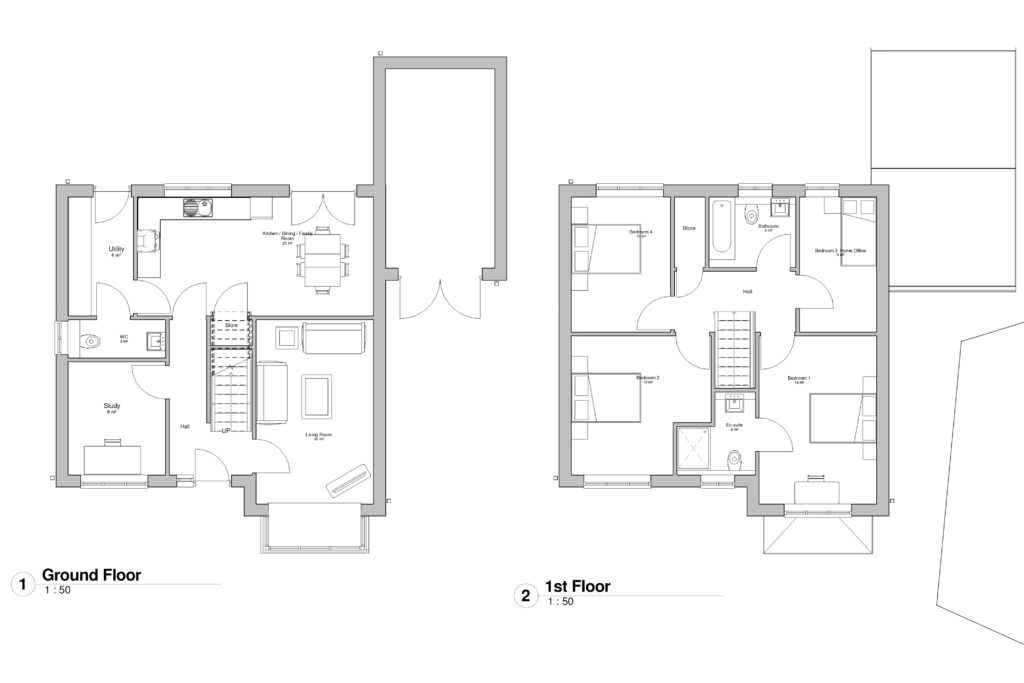 Type D floor plan - garage
