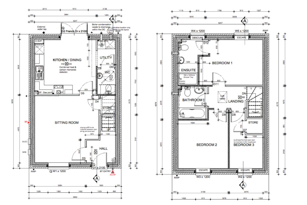 Kirkby Ground Floor Plan (same floor plan for both the semi-detached & detached homes)